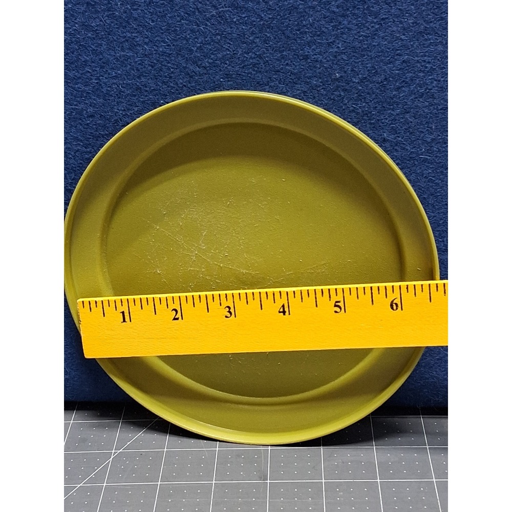Tupperware Replacement Lid Avocado Green 1207 18 Vintage Round Seal - Picture 5 of 8